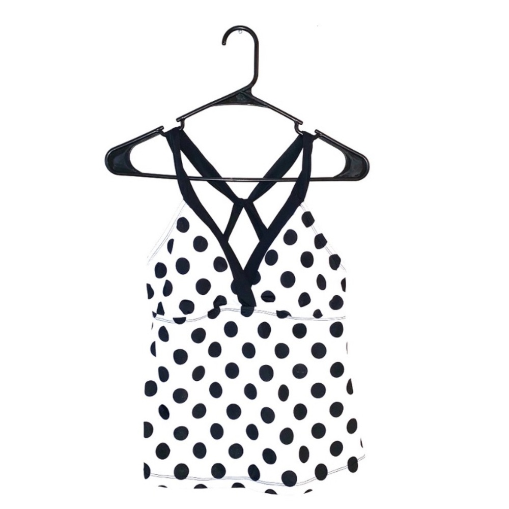 M Jag Active Polka Dot Tankini Top